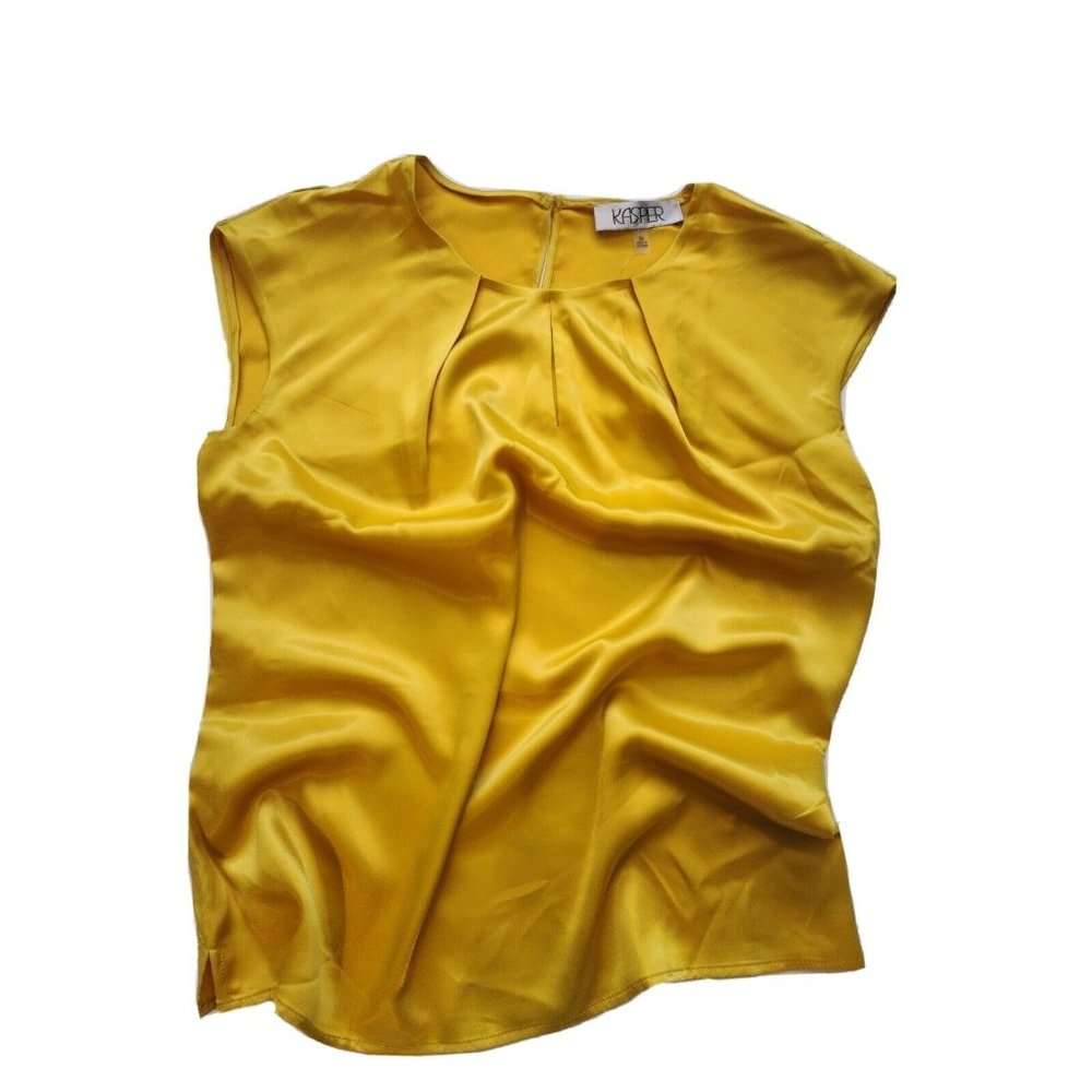 Kasper Womens Bright Focus Pleated Keyhole Tank